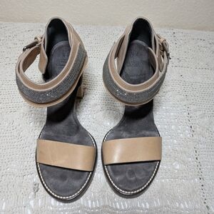 Brunello Cucinelli Monili Ankle Strap Sandal Heels Size 37